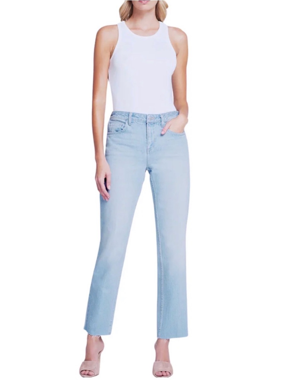 L’Agence Milana Low Rise Stovepipe Panama NWT Size 26 $295 - Picture 4 of 8